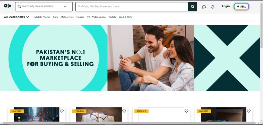 Screenshot of the OLX-style marketplace clone