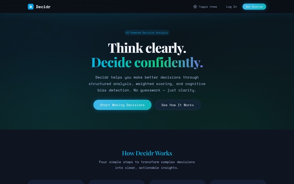 Decidr — AI · Next.js project
