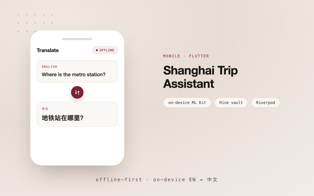 Shanghai Trip Assistant — Mobile · Flutter project